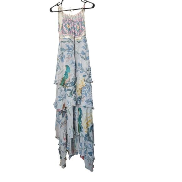 Matthew Williamson Iconic  Runaway Silk Layered Empire Waist Gown Size Small - Picture 4 of 16